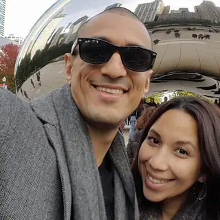 Luis and his wife posing after training at our BJJ school in bergen county